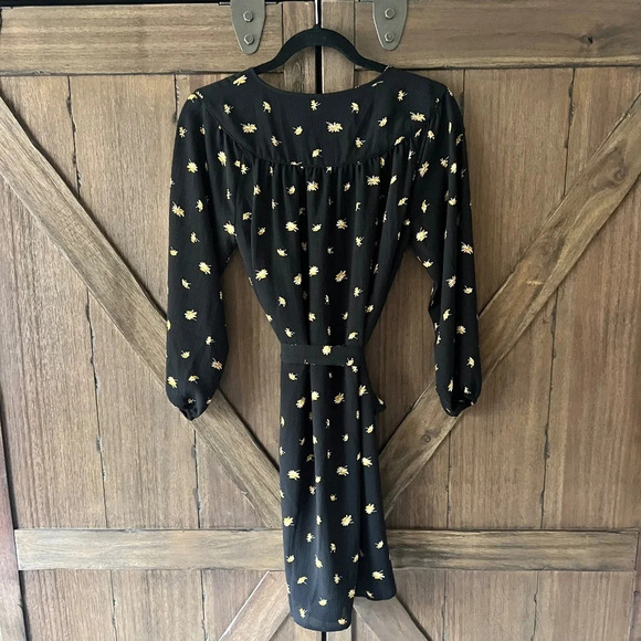 Madewell Tie-Waist Mini Dress in French Daisies Size XXS - Picture 5 of 8